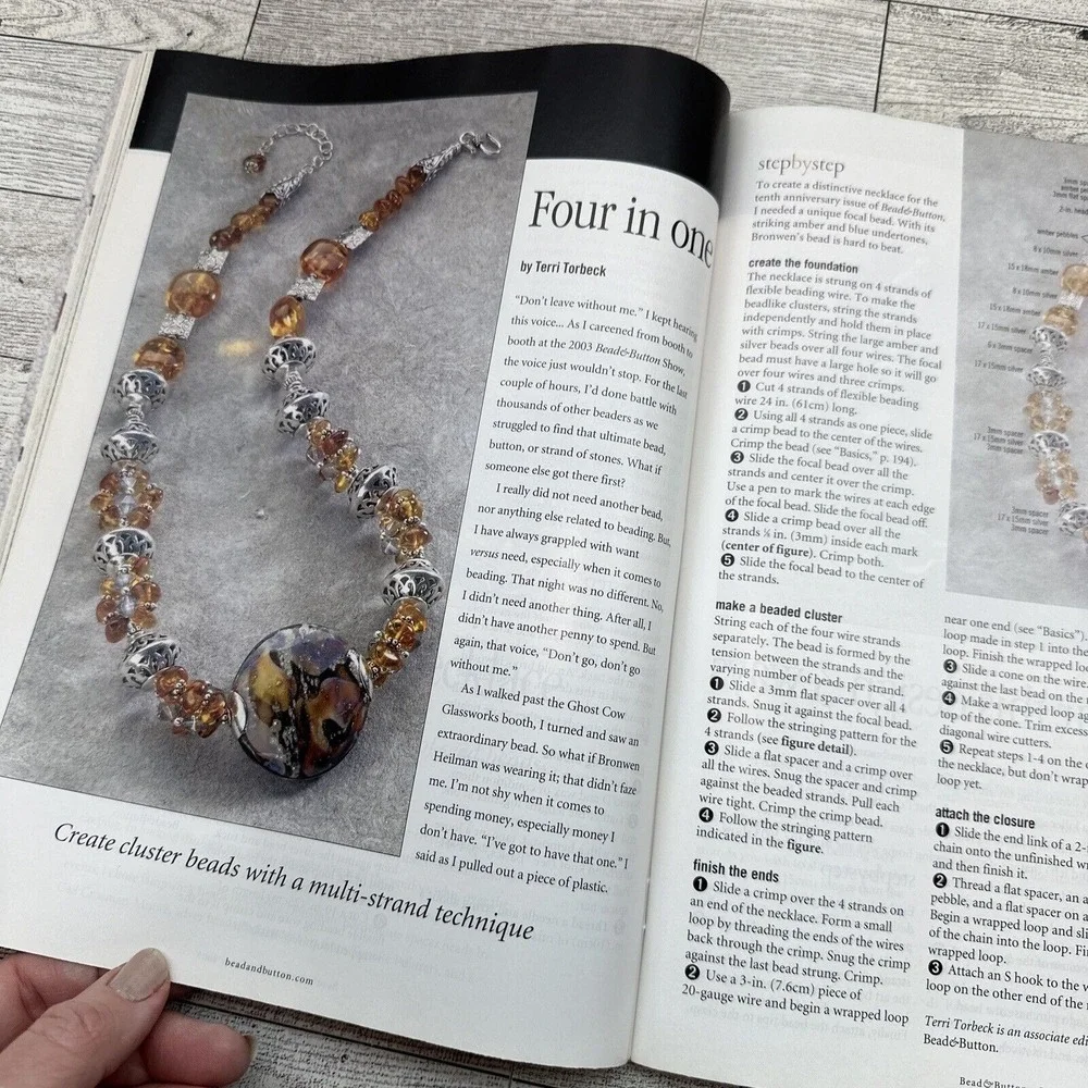 Bead & Button Magazine December 2003 10th Anniversary Jewelry‎ Making Craft